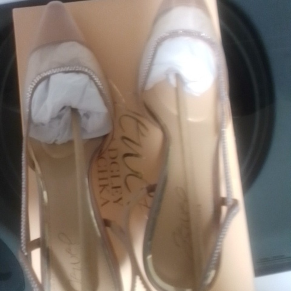 NWT NIB Jewel Badgley Mischka Tammy Blush/ Mesh Heels - Picture 5 of 7
